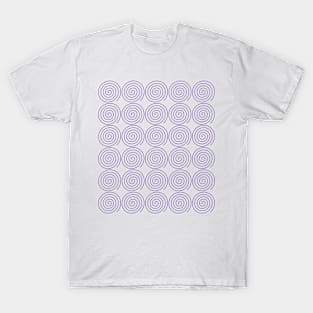 Geometric purple spirals - relaxing pattern T-Shirt